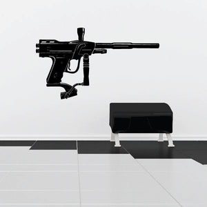 Black paintball marker vinyl wall decal