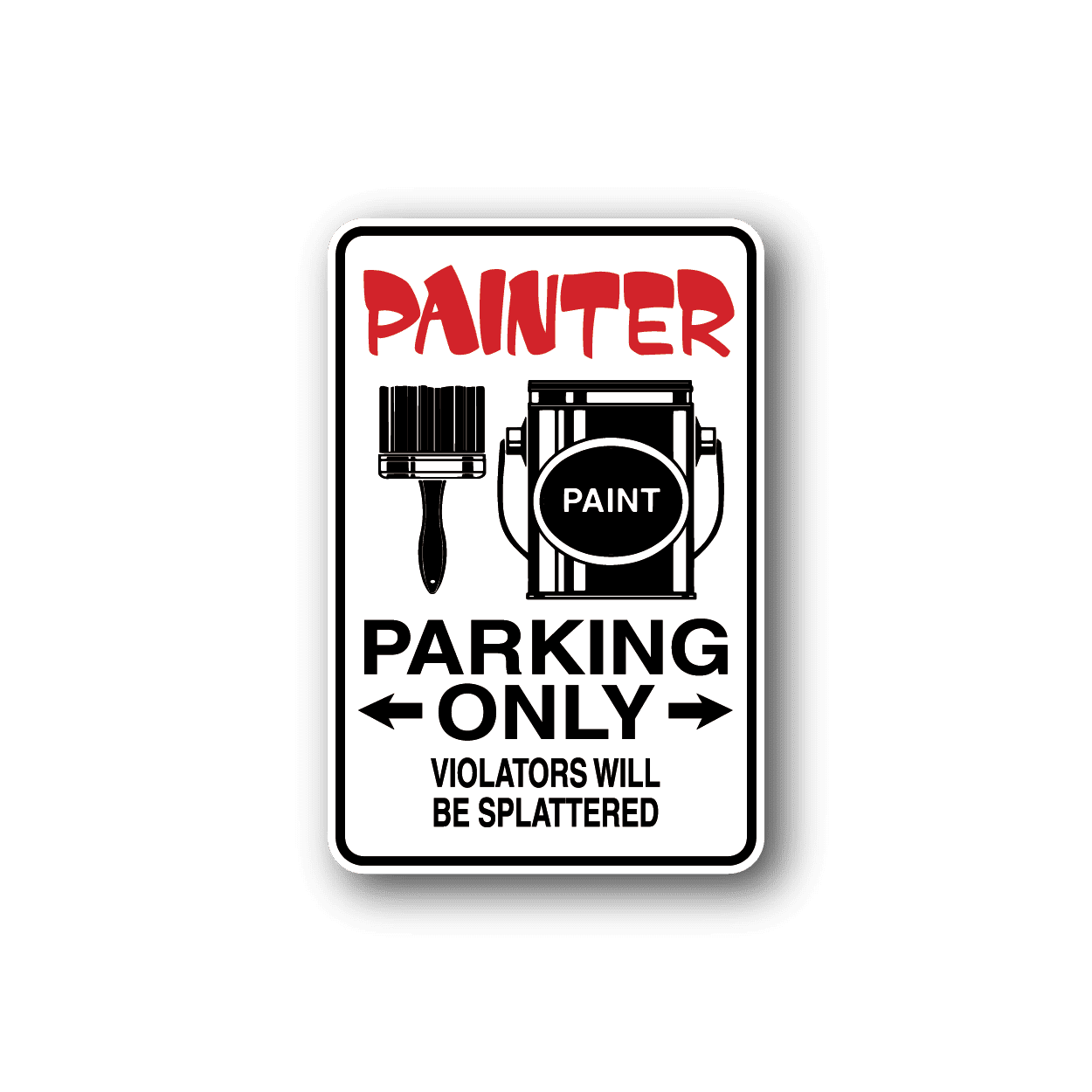 Image of Painter Parking Only Sticker