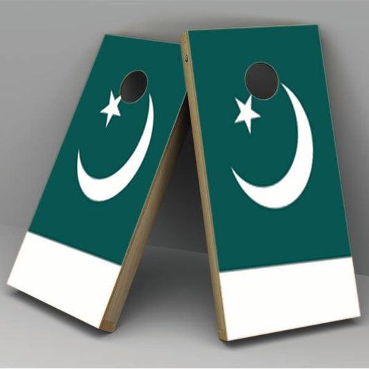 Pakistan Flag Cornhole Board Vinyl Decal Wrap