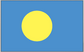 Palau flag sticker with blue background and yellow circle