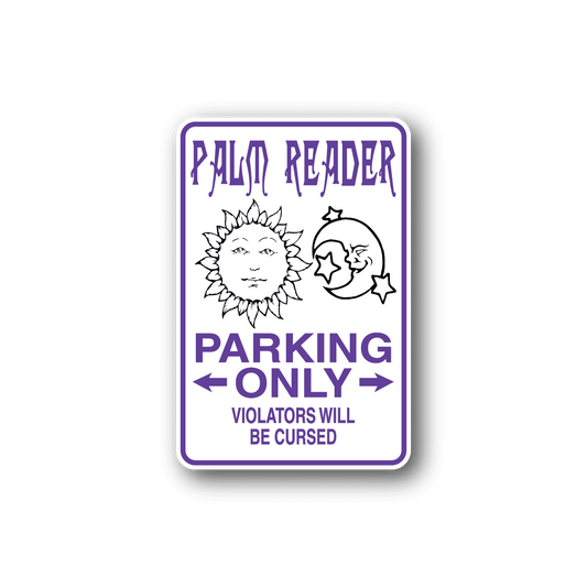 Image of Palm Reader Parking Only Sticker