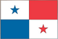 Panama flag sticker showing two stars on white, blue, and red quadrants