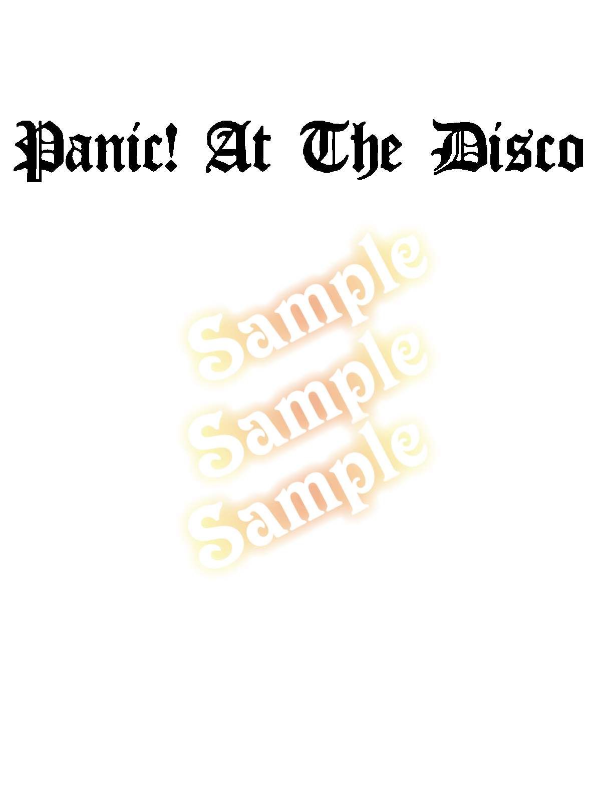 Image of Panic At The Disco Old English Decal