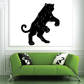 Black panther fighting silhouette wall decal