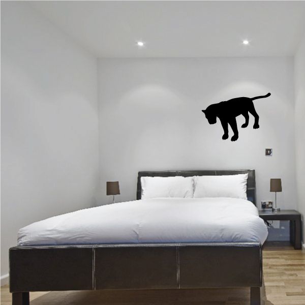 Image of Panther Looking Silhouette Decal