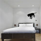 Black panther looking silhouette wall decal