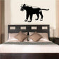 Black panther observing wall decal