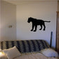 Black panther silhouette wall decal in an observing stance