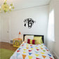 Screaming panther wall decal with black panther head and open mouth