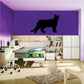 Black standing panther wall decal silhouette