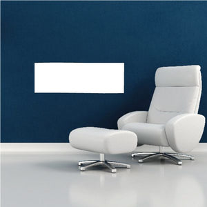 White rectangular wall decal sticker