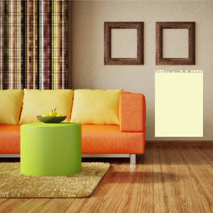 Vinyl wall decal shaped like a pale yellow notepad sheet