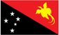 Papua flag sticker with red and black diagonal, white stars, and golden bird emblem