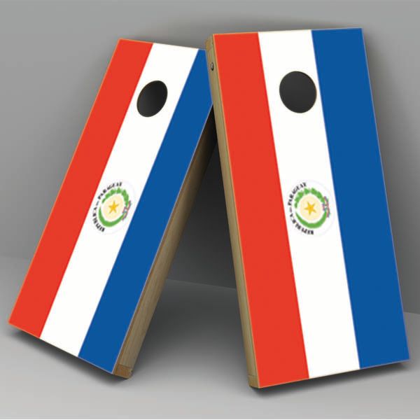 Paraguay Flag Cornhole Board Vinyl Decal Wrap