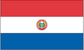 Paraguay flag sticker with red, white, and blue bands and central circular emblem