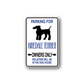Airedale terrier parking owners-only wall decal sticker with dog silhouette