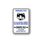 Vinyl parking sign decal: Parking for Alaskan Malamute owners only