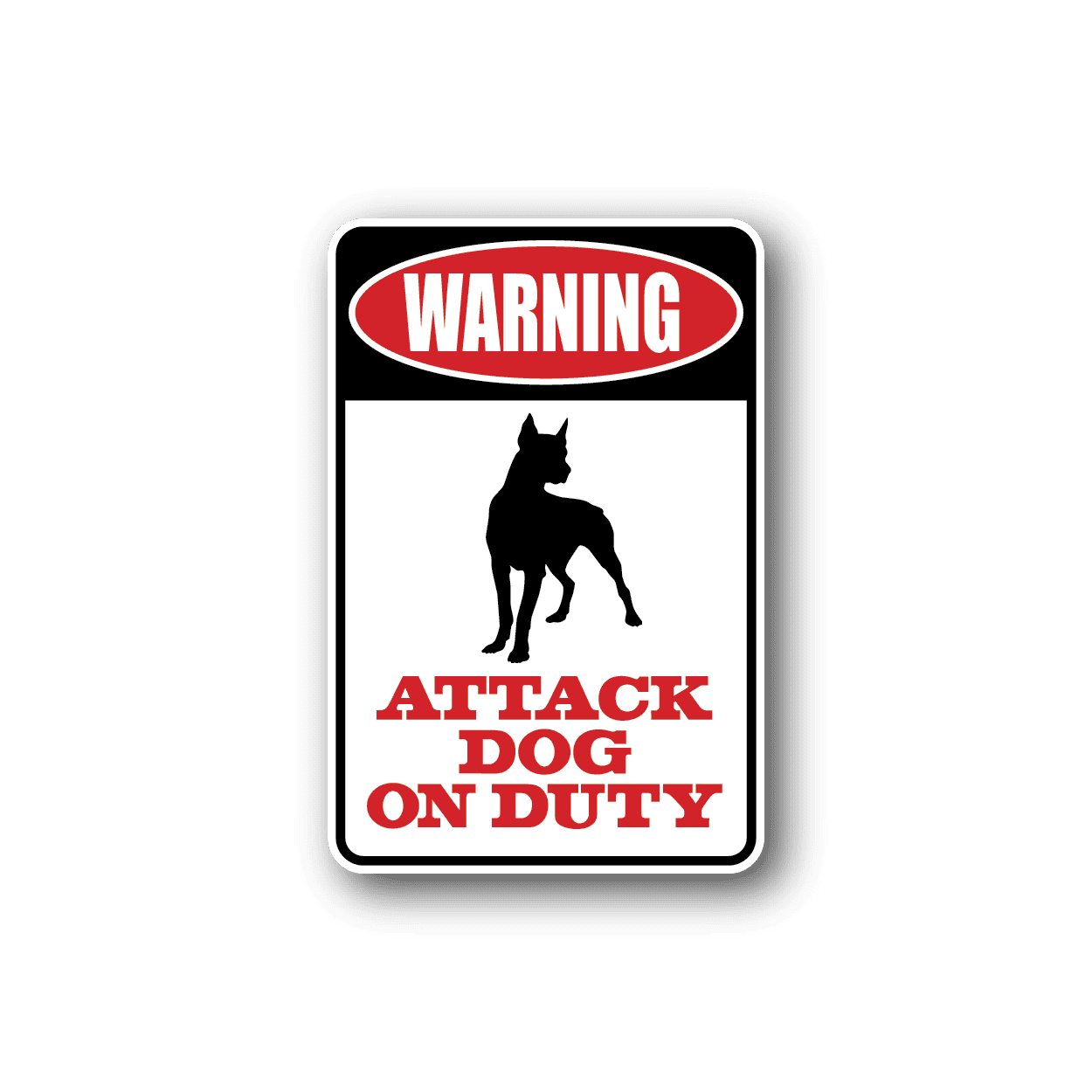 Image of Parking For Atack Dog On Duty Owners Only Fun Sign Wall Decal - Vinyl Sticker - Car Sticker - Die Cut Sticker - CD083