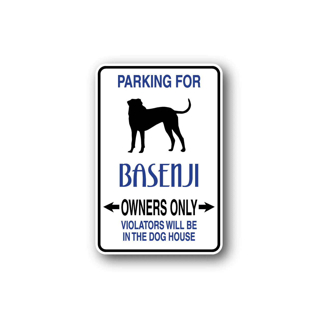 Image of Parking For Basenji Owners Only Fun Sign Wall Decal - Vinyl Sticker - Car Sticker - Die Cut Sticker - CD040