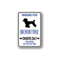 Bichon Frise parking sign wall decal with blue text and dog silhouette
