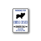 Vinyl decal sign: Parking for Chinese Crested, dog silhouette, Owners Only