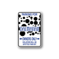 Vinyl parking sign decal with dalmatian paw prints, Parking For and Owners Only text
