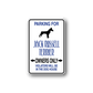 Parking sign decal: Jack Russell Terrier owners only with dog silhouette