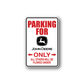Vinyl parking sign decal: PARKING FOR, John Deere ONLY, all others will be plowed under