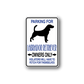 Parking for Labrador Retriever owners-only sign sticker with black dog silhouette