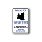 Yorkshire Terrier parking sign vinyl sticker with text “Parking for Yorkshire Terrier owners only”