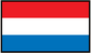 Netherlands flag sticker with horizontal red, white, and blue stripes