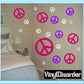 Peace Sign Wall Decals Kit