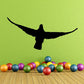 Black flying pigeon silhouette decal