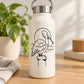 Pelican bird line-art vinyl decal, black outline on light background
