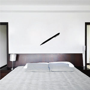 Black pen-shaped wall decal