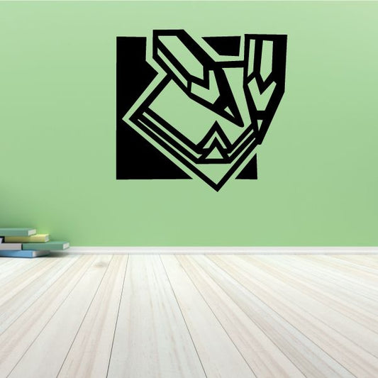 Image of Pencils And Paper Wall Decal - Vinyl Decal - Car Decal - MC47