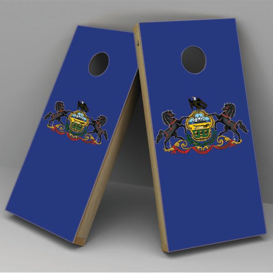 Pennsylvania Flag Cornhole Board Vinyl Decal Wrap