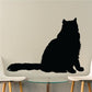 Black sitting cat decal silhouette