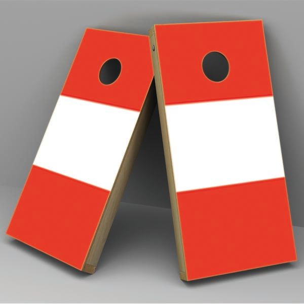 Peru Flag Cornhole Board Vinyl Decal Wrap