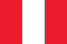 Peru flag sticker with vertical red, white, and red stripes