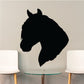 Custom vinyl wall decal of a black horse head with side profile