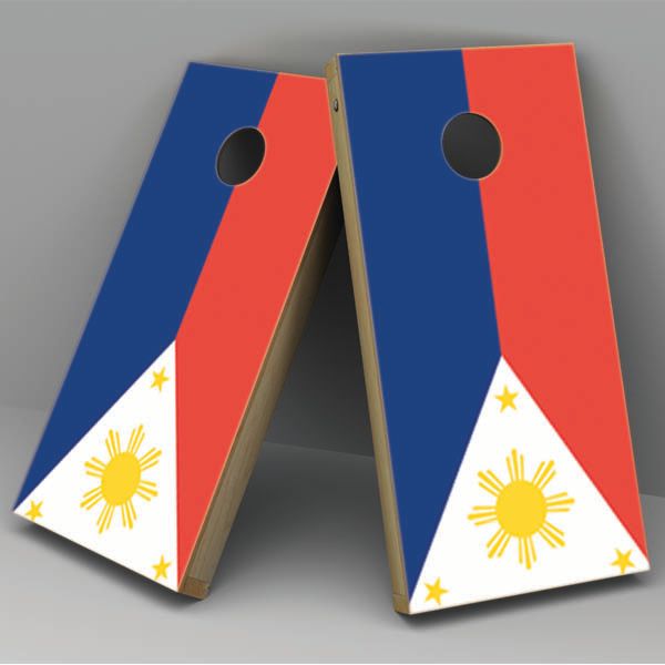 Philippines Flag Cornhole Board Vinyl Decal Wrap