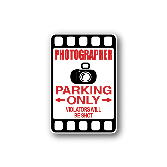 Image of Photographer Parking Only Sticker