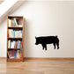 Black pig wall decal, side view with raised head