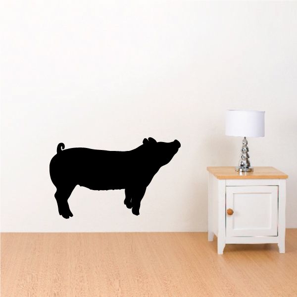 Image of Pig Looking Up Decal