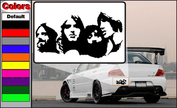 Pink Floyd heads decal with four black face silhouettes