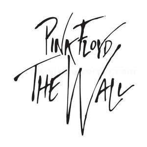 Pink Floyd The Wall decal with black stylized lettering