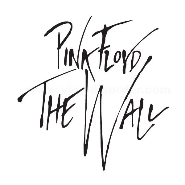 Pink Floyd The Wall decal with black stylized lettering