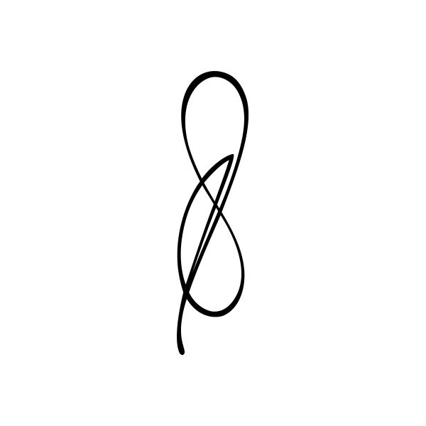 Infinity-shaped pinstripe vinyl decal sticker, black line