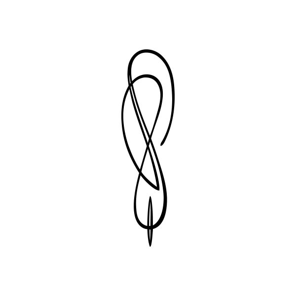Black vinyl window decal sticker with pinstripe loop heart graphic